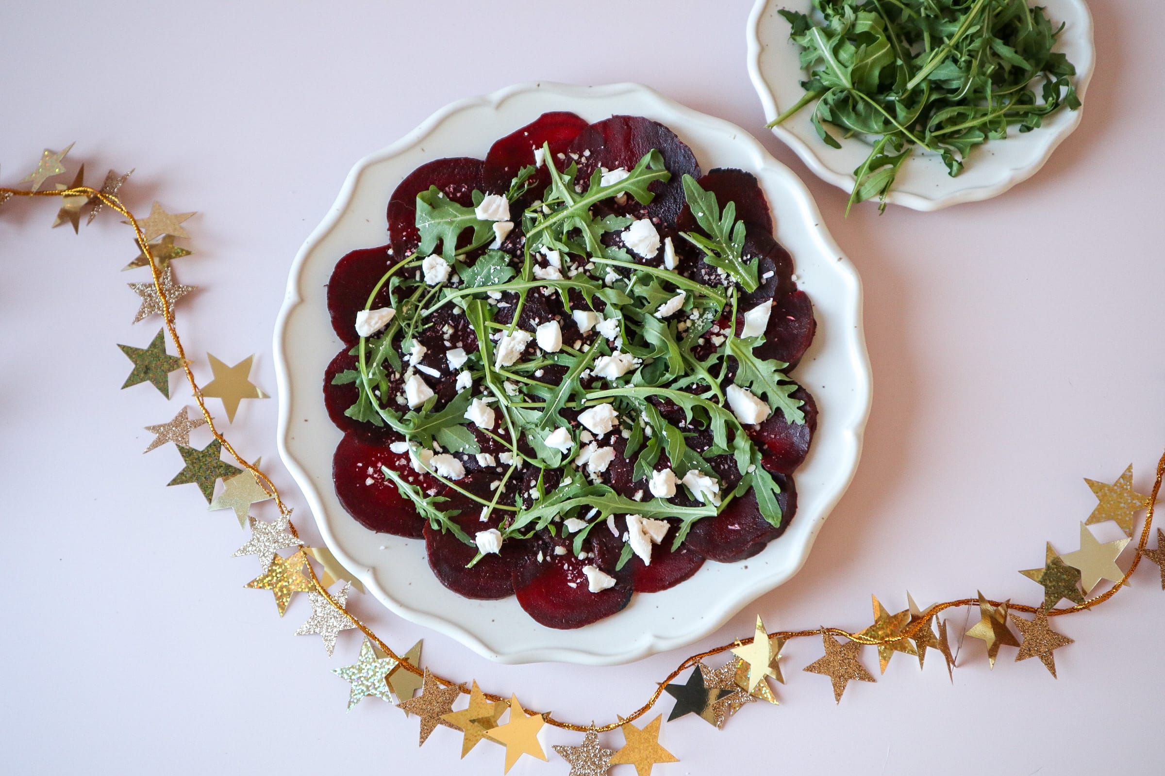 Bietencarpaccio met Plant'd greek white